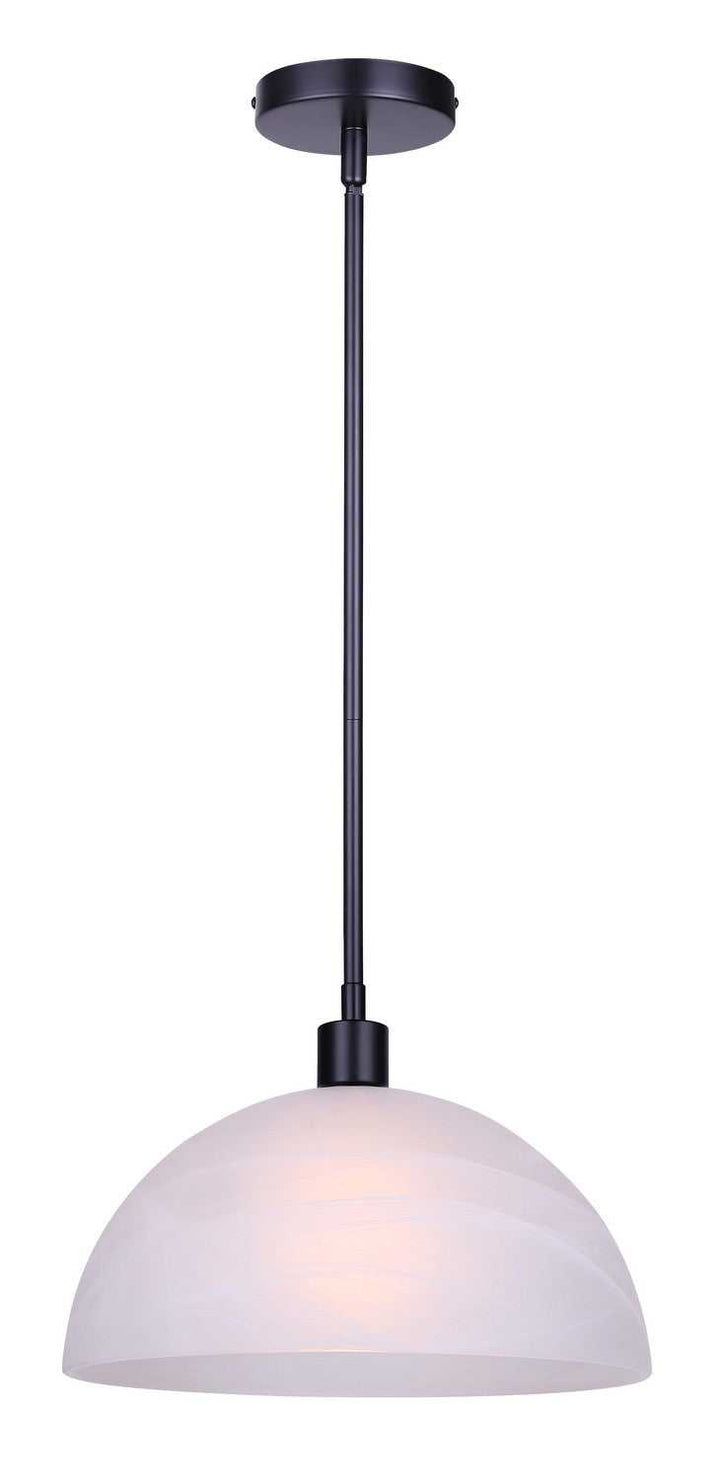 Marek One Light Pendant in Matte Black Canarm Canada