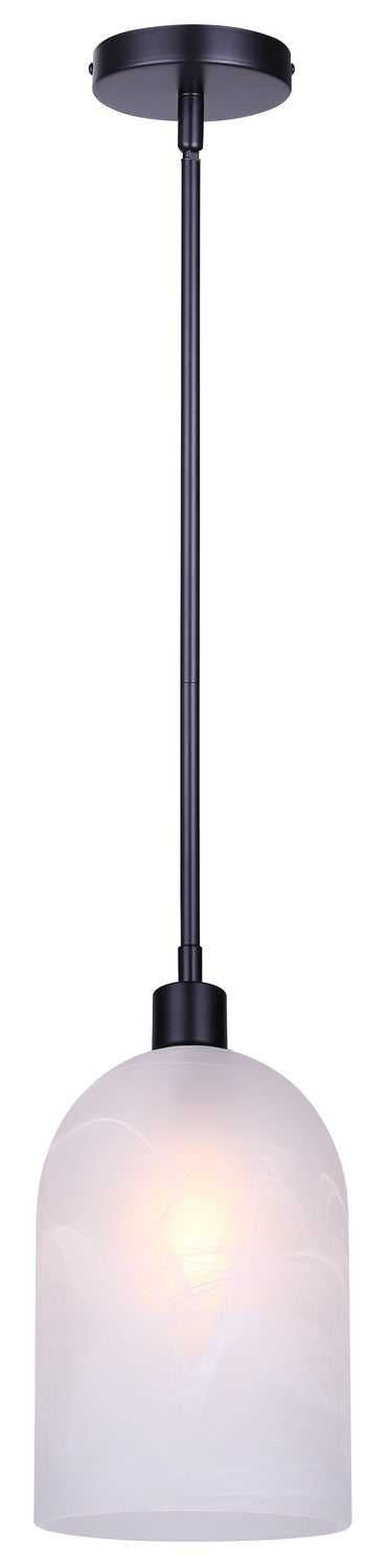 Marek One Light Pendant in Matte Black Canarm Canada