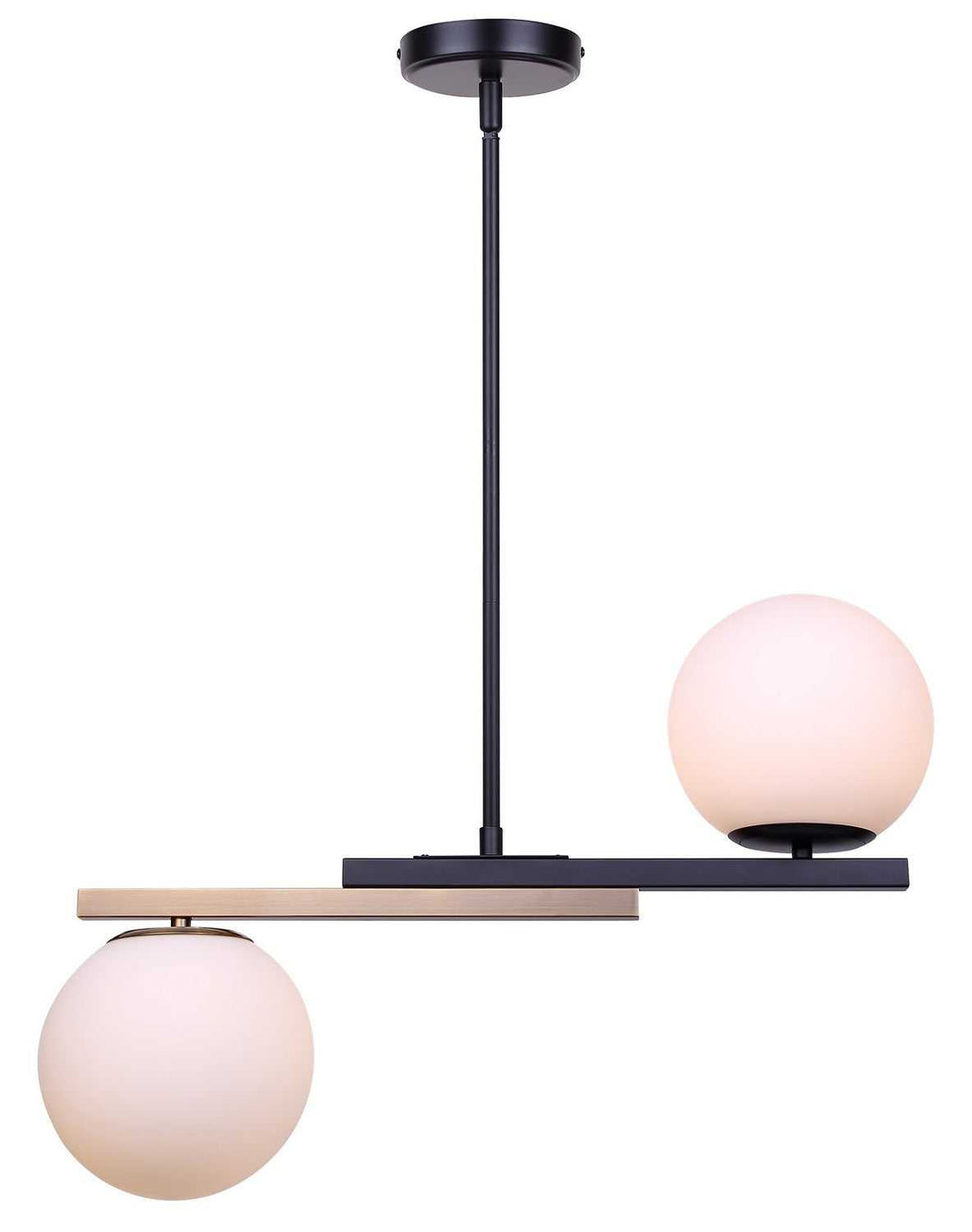 Lumi Two Light Pendant in Matte Black Canarm Canada