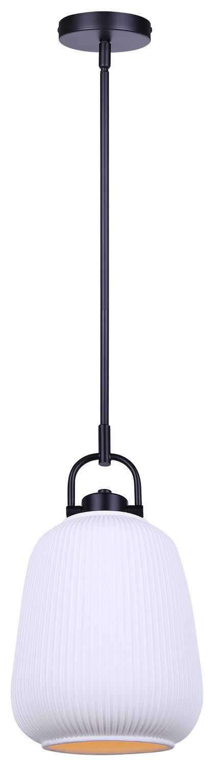 Kaslo One Light Pendant in Matte Black Canarm Canada