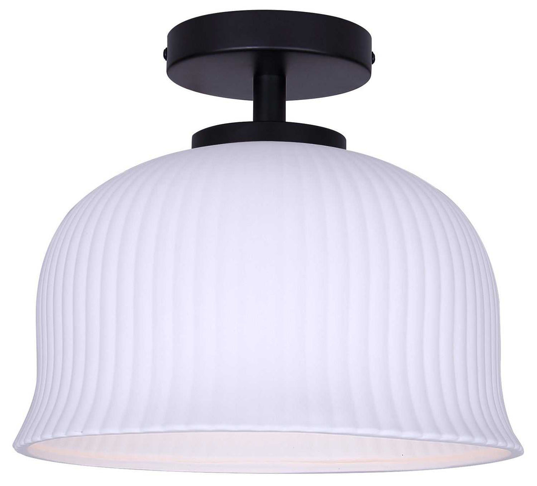 Sana One Light Semi-Flushmount in Matte Black Canarm Canada
