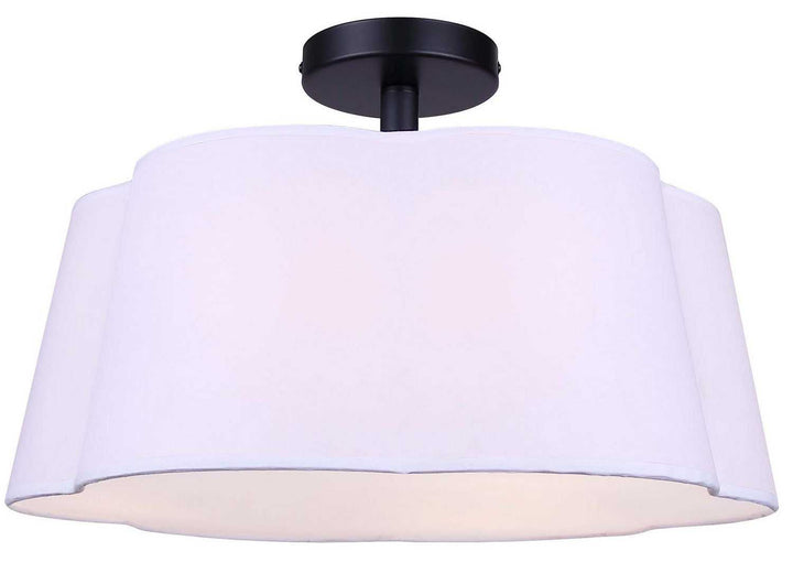 Siena Three Light Semi-Flush Mount in Matte Black Canarm Canada