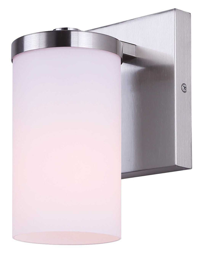 Britton One Light Wall Sconce in Brushed Nickel Canarm Canada