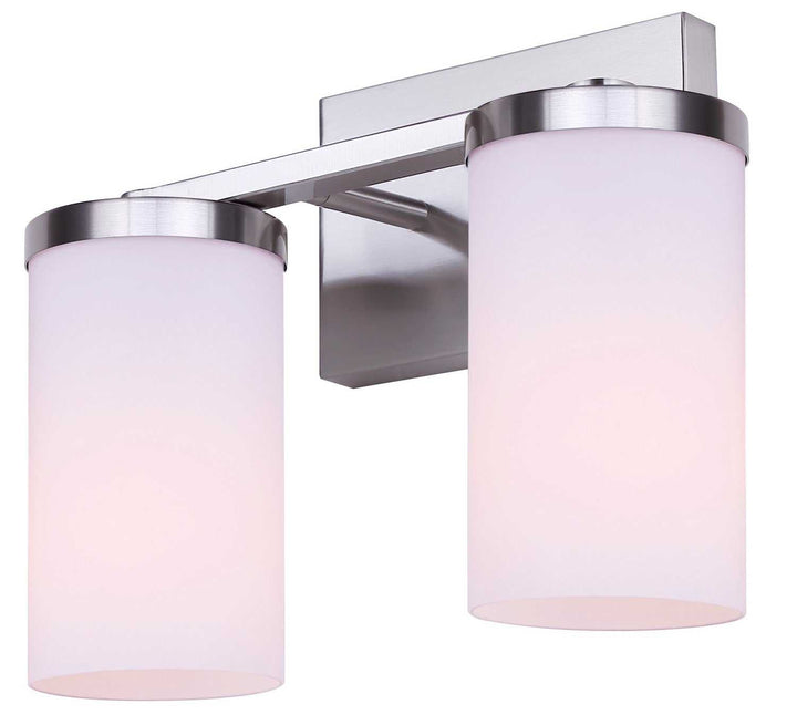 Britton Two Light Vanity in Brushed Nickel Canarm Canada