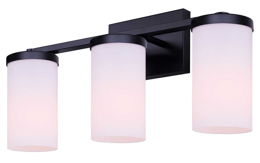Britton Three Light Vanity in Matte Black Canarm Canada