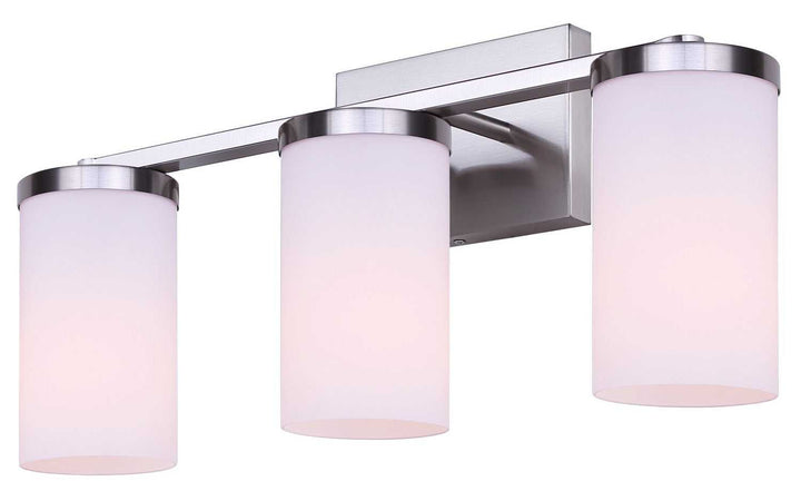 Britton Three Light Vanity in Brushed Nickel Canarm Canada