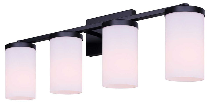 Britton Four Light Vanity in Matte Black Canarm Canada