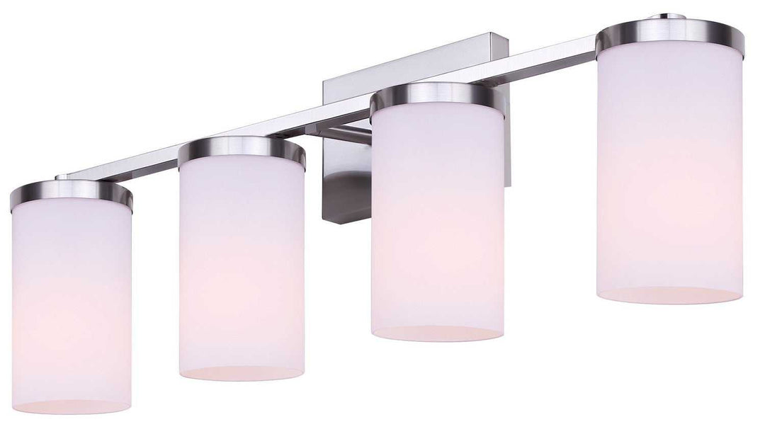 Britton Four Light Vanity in Brushed Nickel Canarm Canada