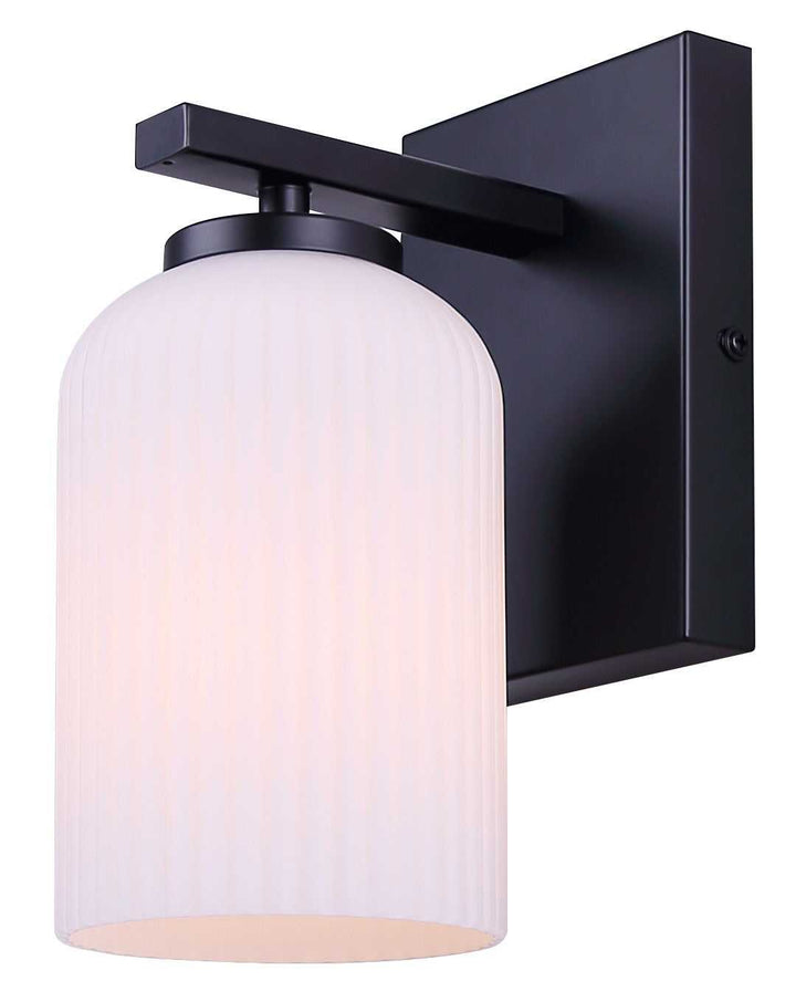Bram One Light Wall Sconce in Matte Black Canarm Canada