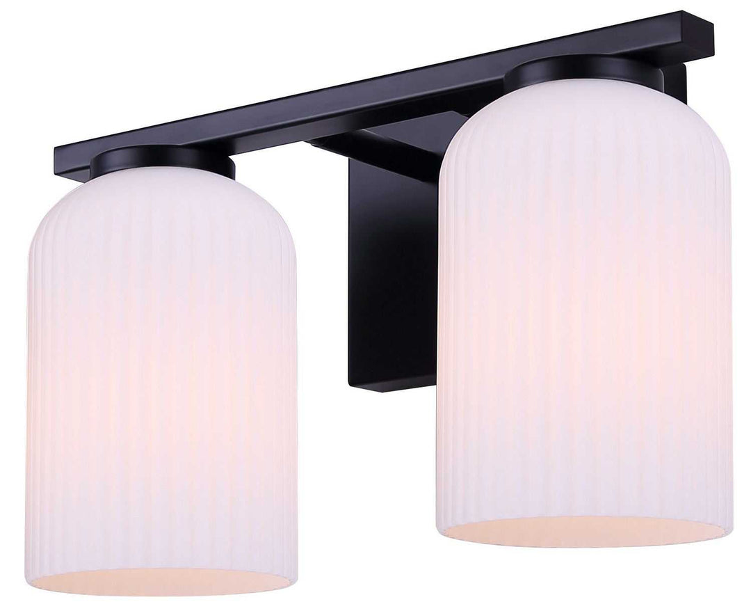Bram Two Light Vanity in Matte Black Canarm Canada