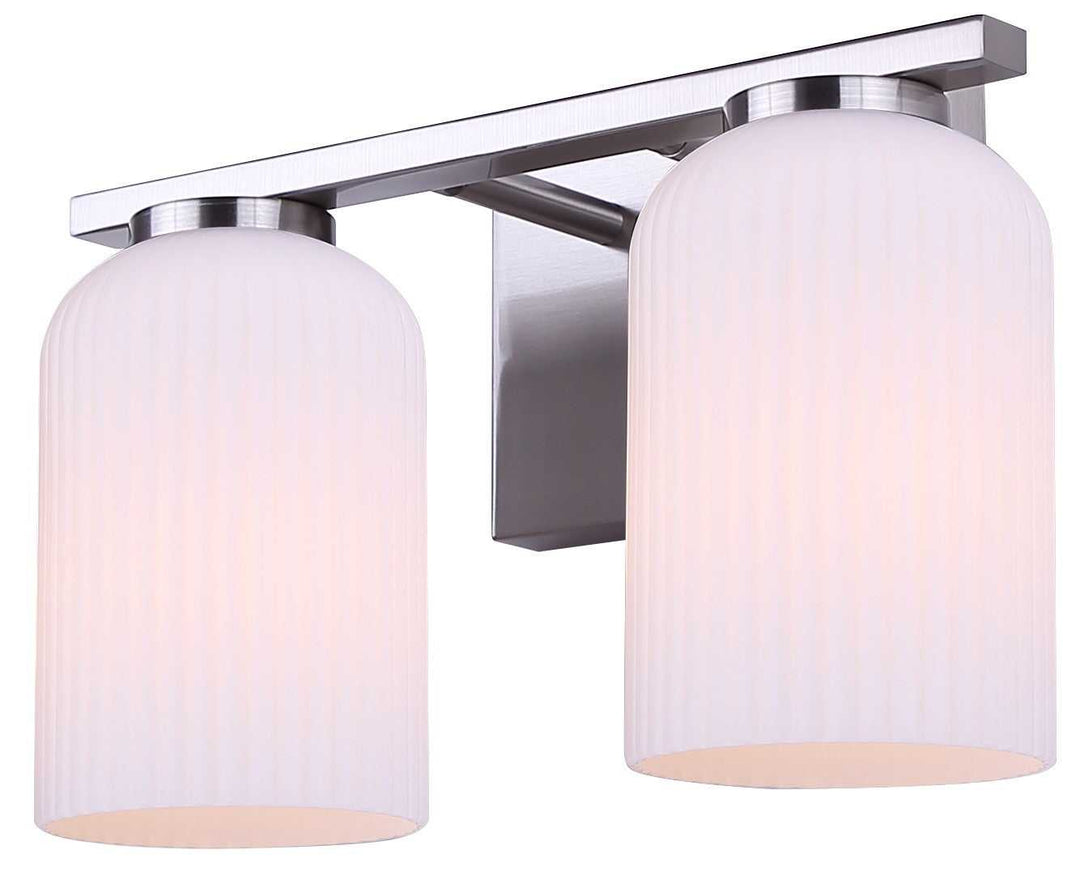 Bram Two Light Vanity in Brushed Nickel Canarm Canada