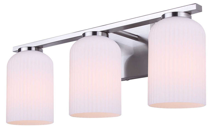 Bram Three Light Vanity in Brushed Nickel Canarm Canada