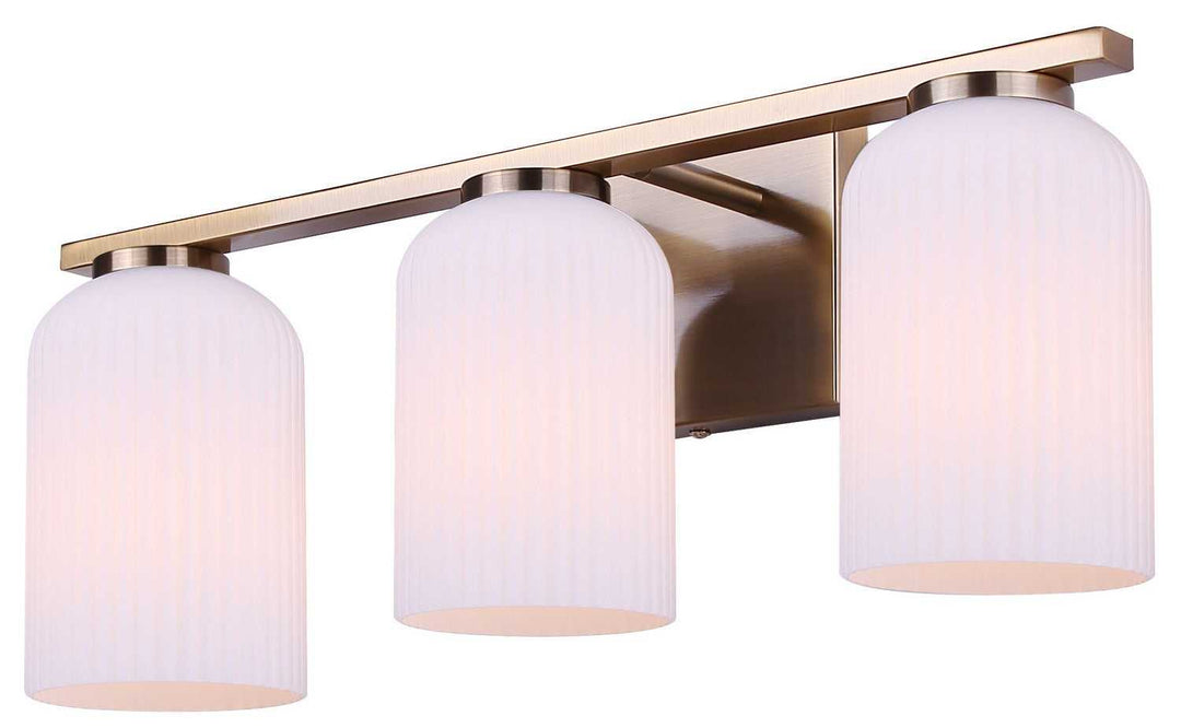 Bram Three Light Vanity in Gold Canarm Canada