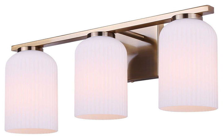 Bram Three Light Vanity in Gold Canarm Canada