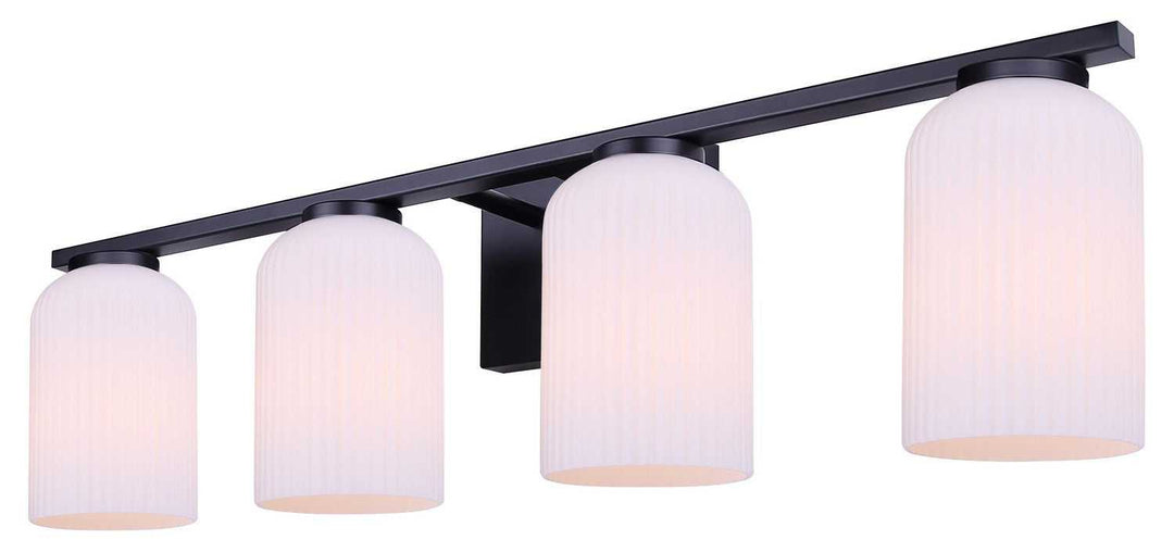 Bram Four Light Vanity in Matte Black Canarm Canada