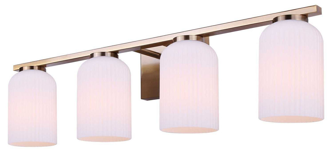 Bram Four Light Vanity in Gold Canarm Canada