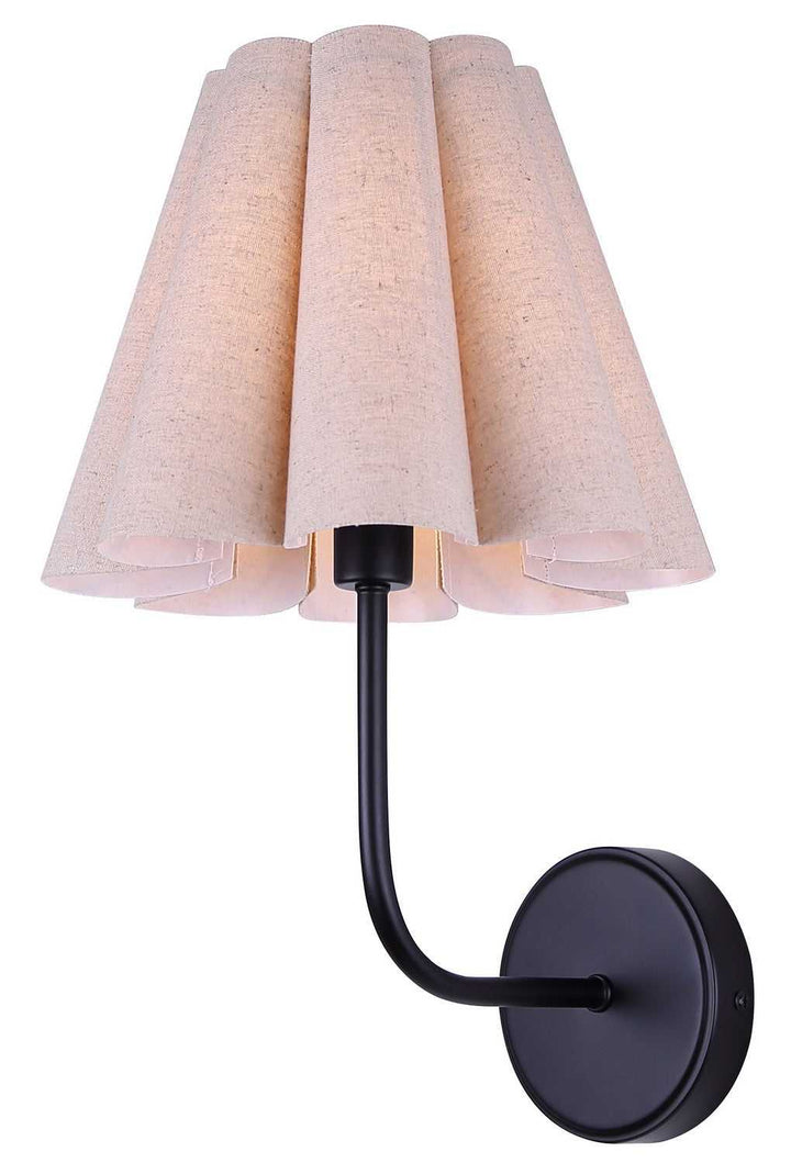 Iris One Light Wall Sconce in Matte Black Canarm Canada