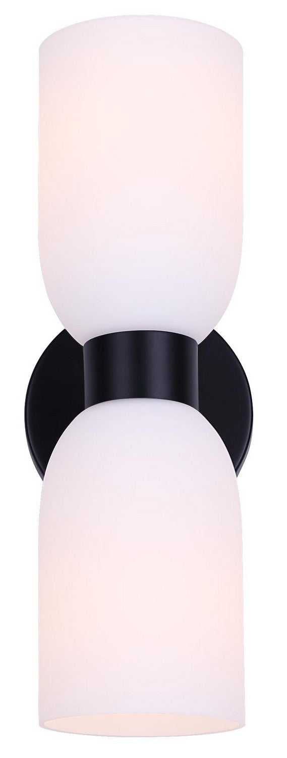 Darius Two Light Wall Fixture in Matte Black Canarm Canada