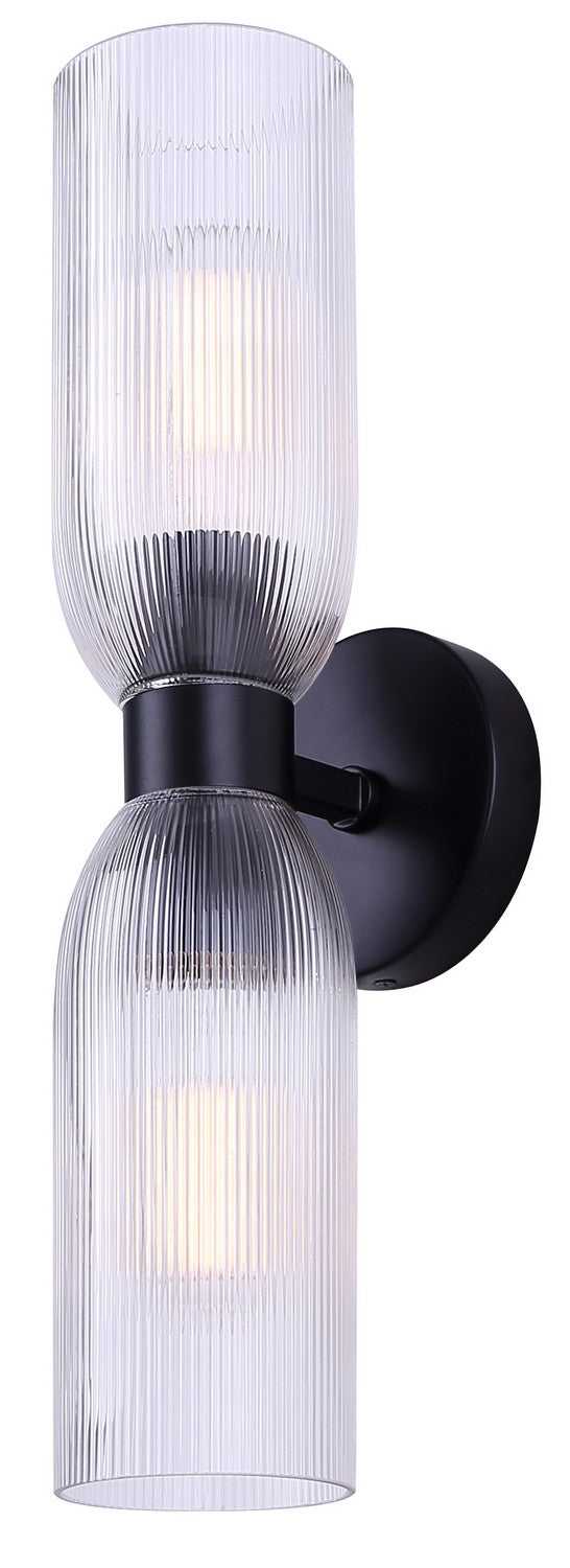 Omarion Two Light Wall Fixture in Matte Black Canarm Canada