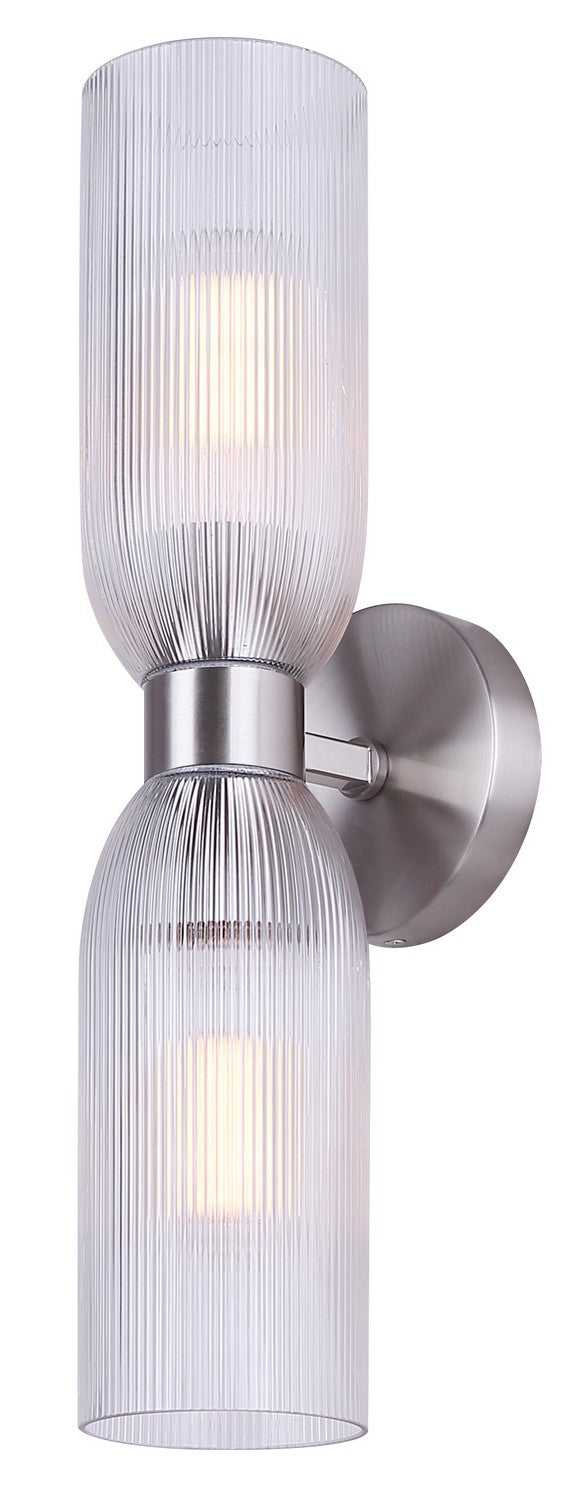 Omarion Two Light Wall Fixture in Brushed Nickel Canarm Canada