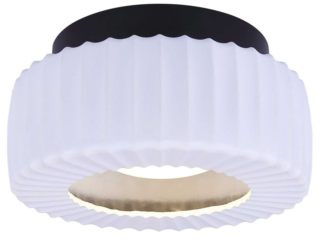 Dario LED Flush Mount in Matte Black And White Canarm Canada
