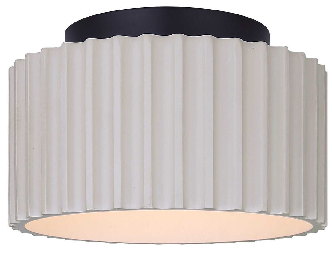 Tavi LED Flush Mount in Matte Black And Stone Canarm Canada