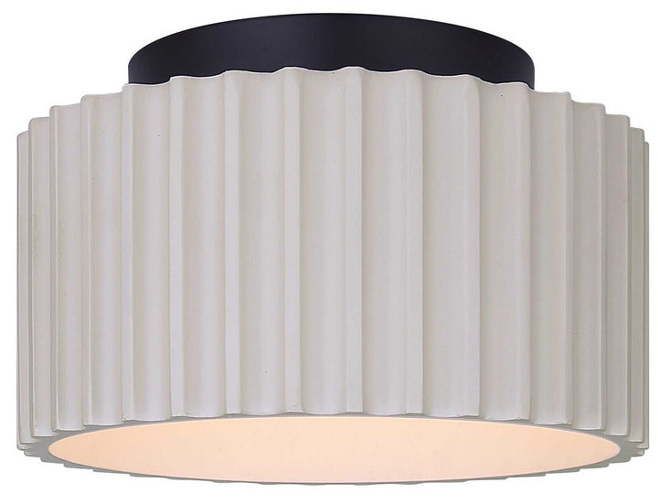 Tavi LED Flush Mount in Matte Black And Stone Canarm Canada