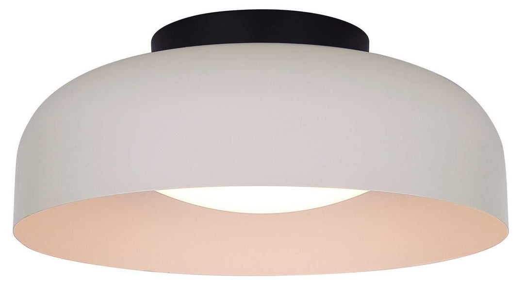 Petra LED Flush Mount in Matte Black And Stone Canarm Canada