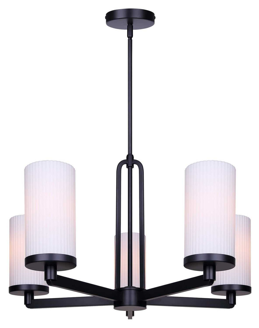 Kinslea Five Light Chandelier in Matte Black Canarm Canada
