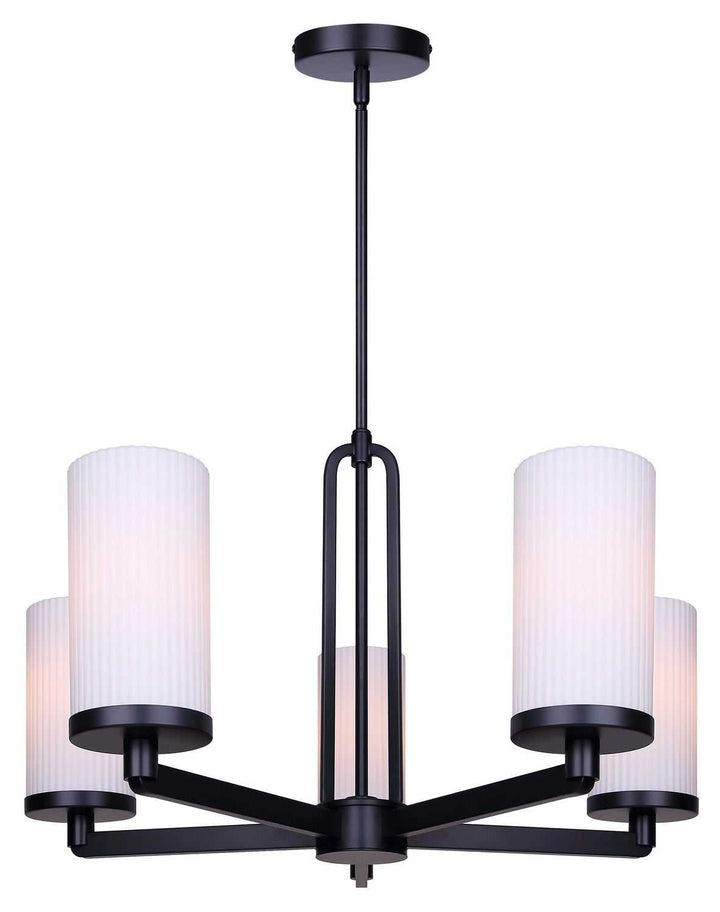 Kinslea Five Light Chandelier in Matte Black Canarm Canada