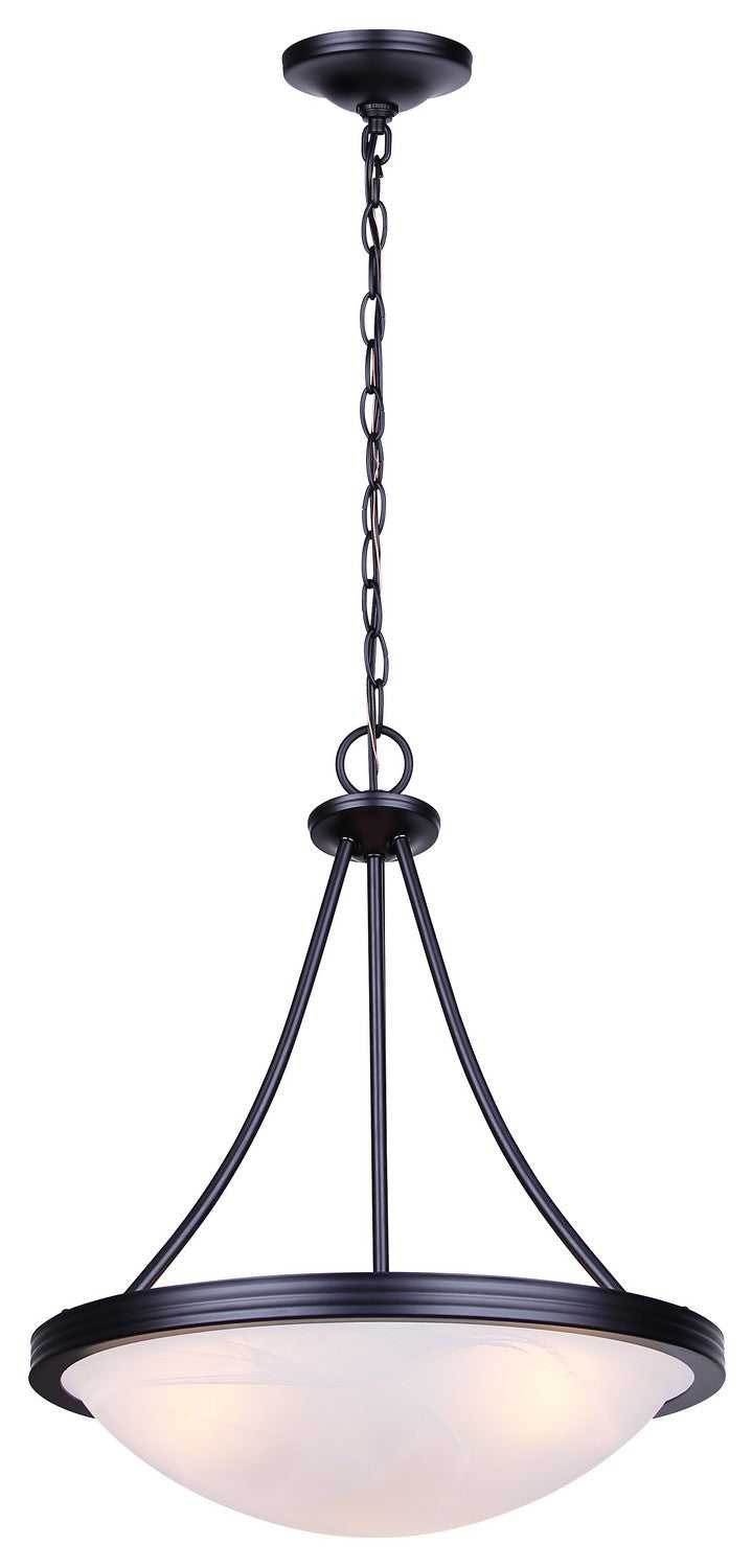 Devon Three Light Chandelier in Matte Black Canarm Canada