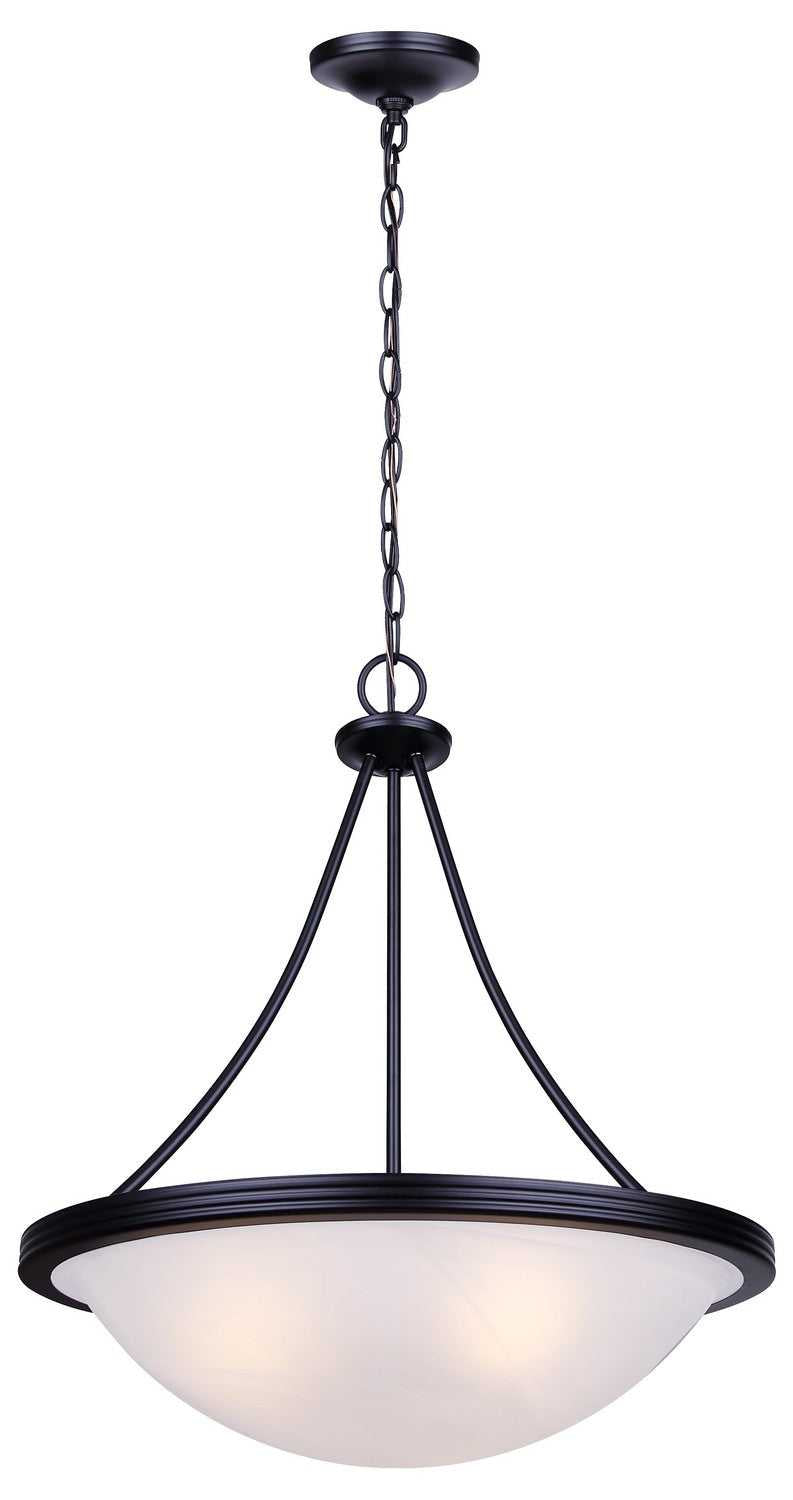 Devon Three Light Chandelier in Matte Black Canarm Canada