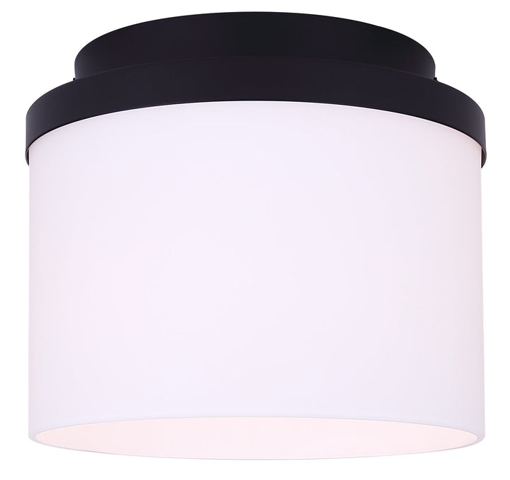 Britton One Light Flush Mount in Matte Black Canarm Canada
