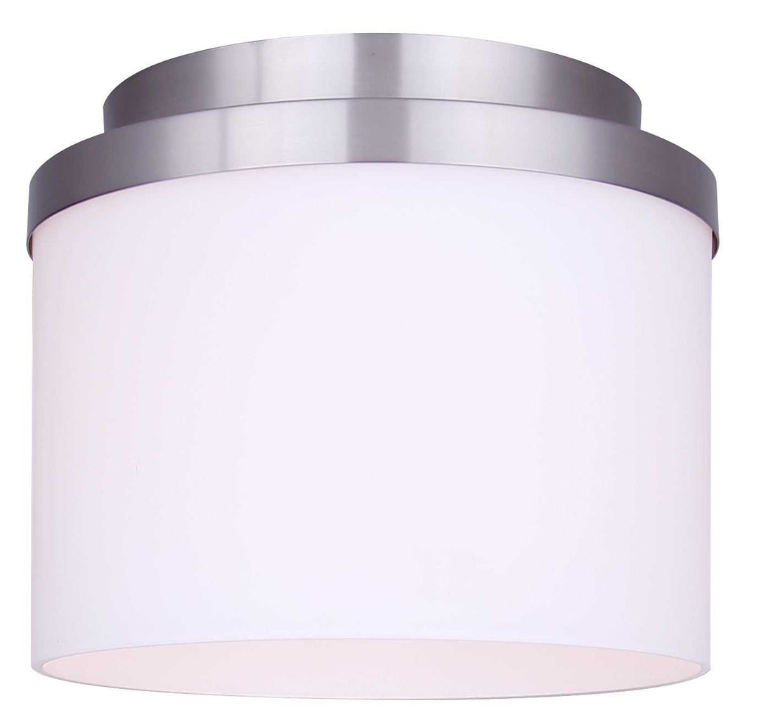 Britton One Light Flush Mount in Brushed Nickel Canarm Canada