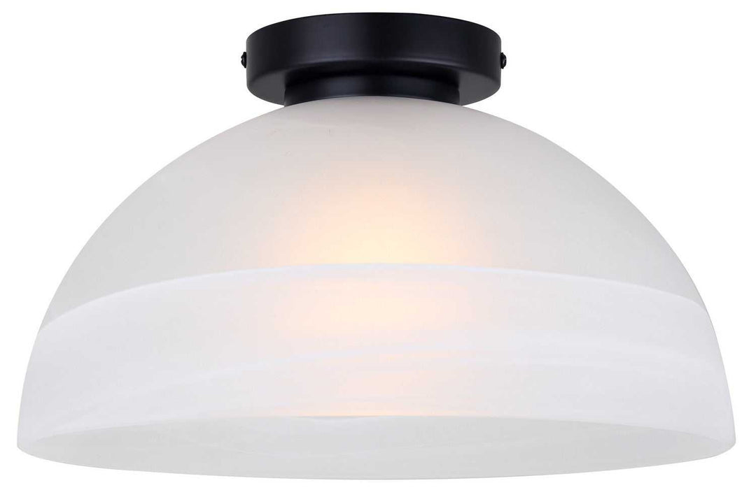 Marek One Light Flush Mount in Matte Black Canarm Canada