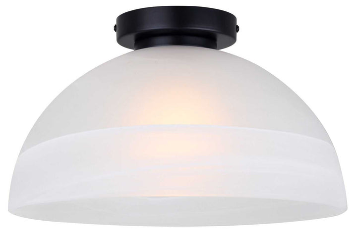 Marek One Light Flush Mount in Matte Black Canarm Canada