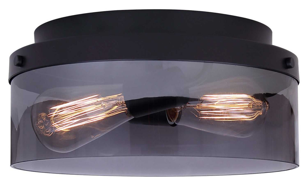 Nina Two Light Flush Mount in Matte Black Canarm Canada
