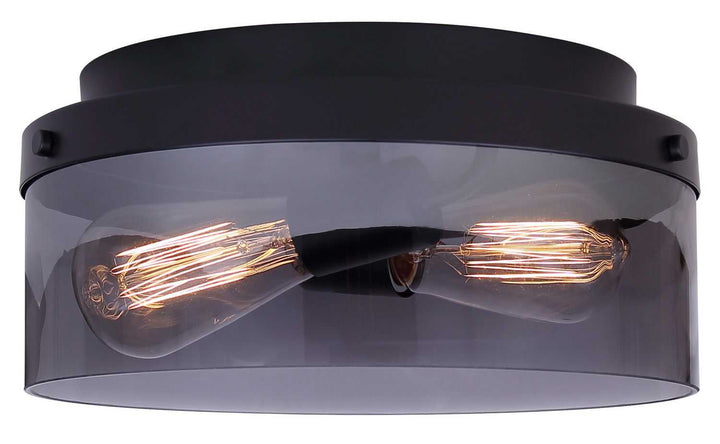 Nina Two Light Flush Mount in Matte Black Canarm Canada