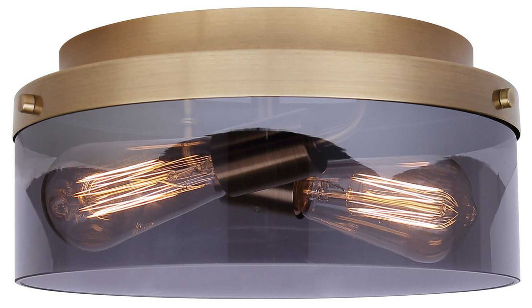 Nina Two Light Flush Mount in Gold Canarm Canada
