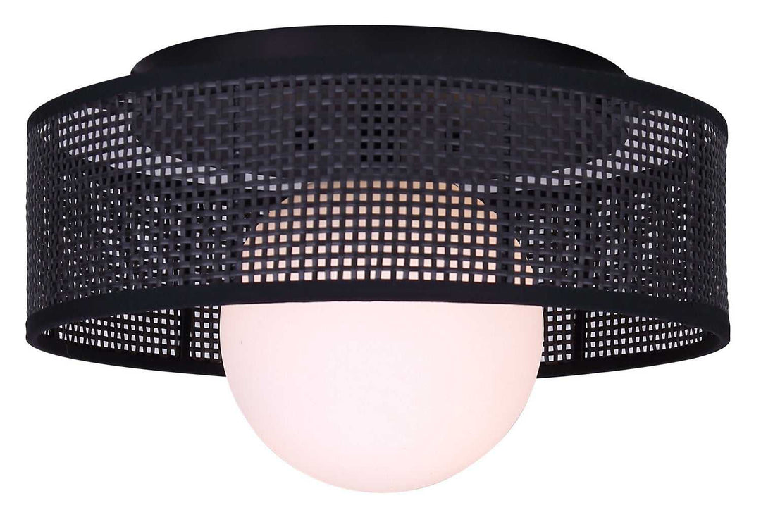 Thane One Light Flush Mount in Matte Black Canarm Canada