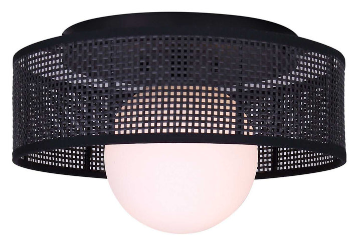 Thane One Light Flush Mount in Matte Black Canarm Canada