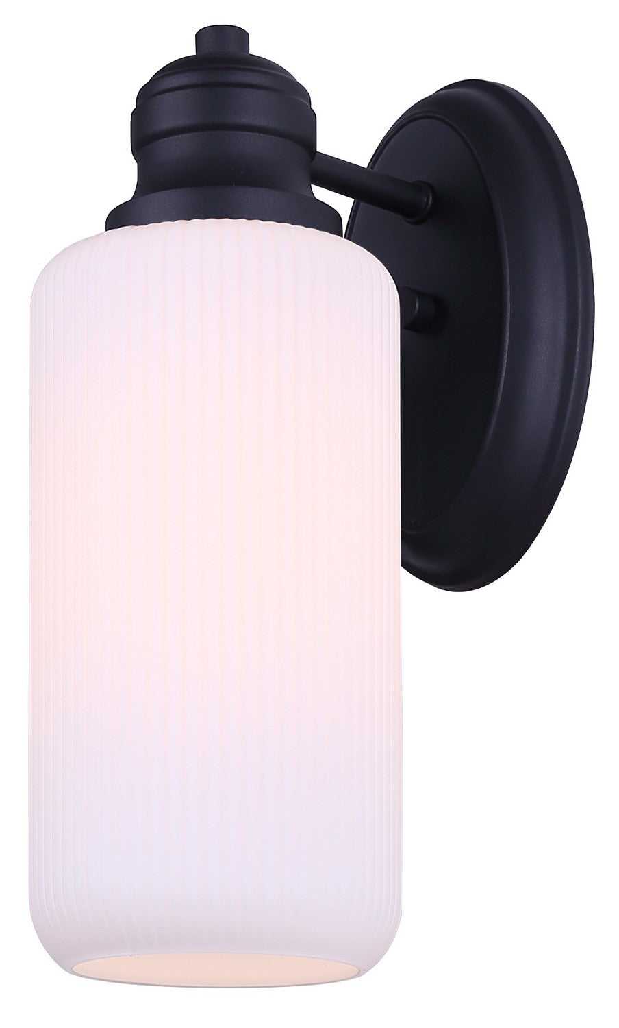 Vega One Light Outdoor Wall Lantern in Sand Black Canarm Canada