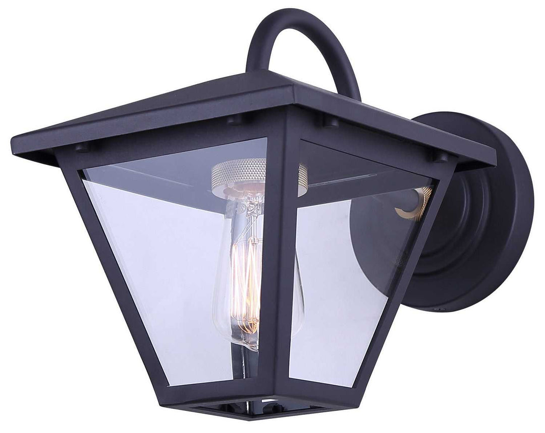 Ira One Light Outdoor Wall Lantern in Sand Black Canarm Canada