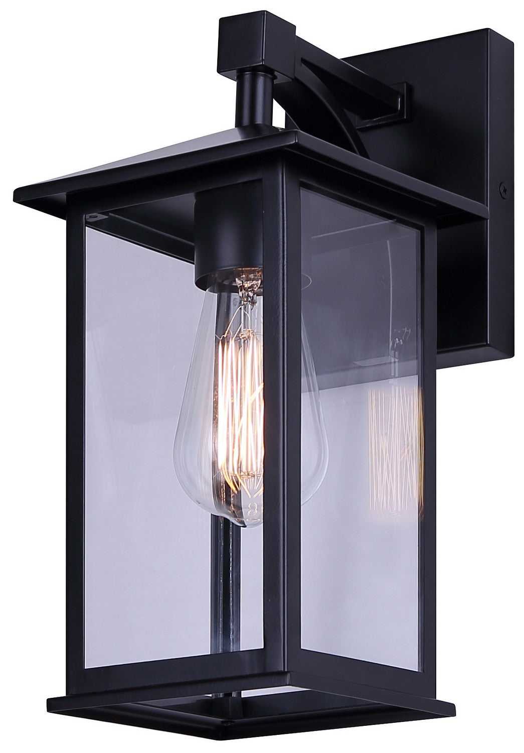Rossland One Light Outdoor Down Light in Matte Black Canarm Canada