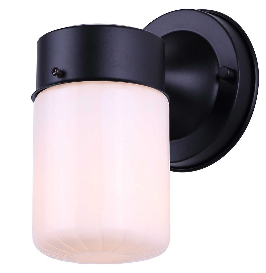 Jude One Light Outdoor Down Light in Matte Black Canarm Canada