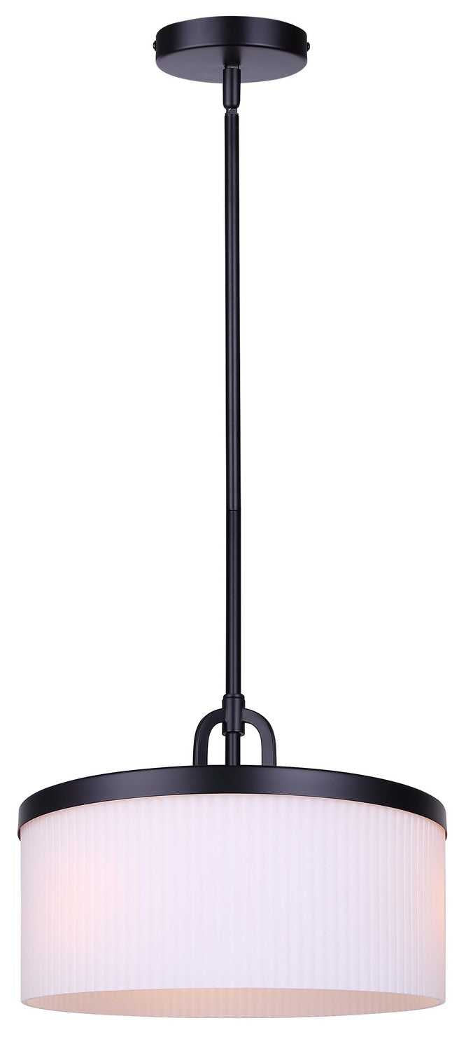Kinslea Three Light Dual Mount Pendant in Matte Black Canarm Canada