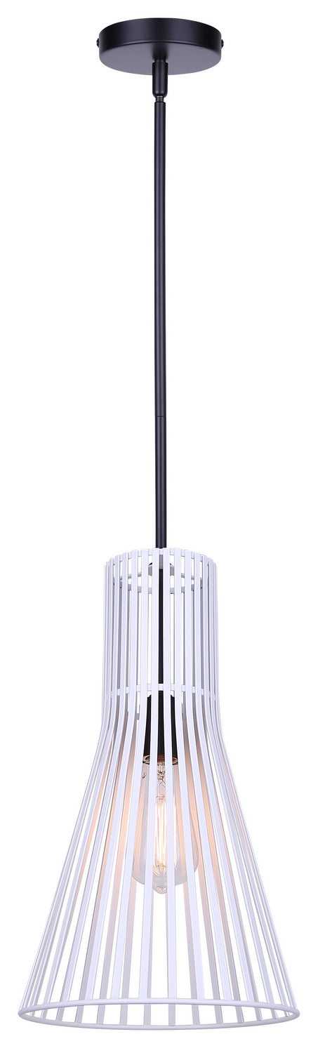 Elim One Light Pendant in Matte Black And White Canarm Canada