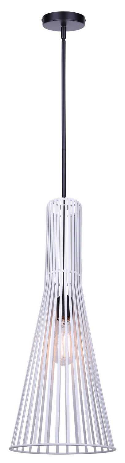 Elim One Light Pendant in Matte Black And White Canarm Canada