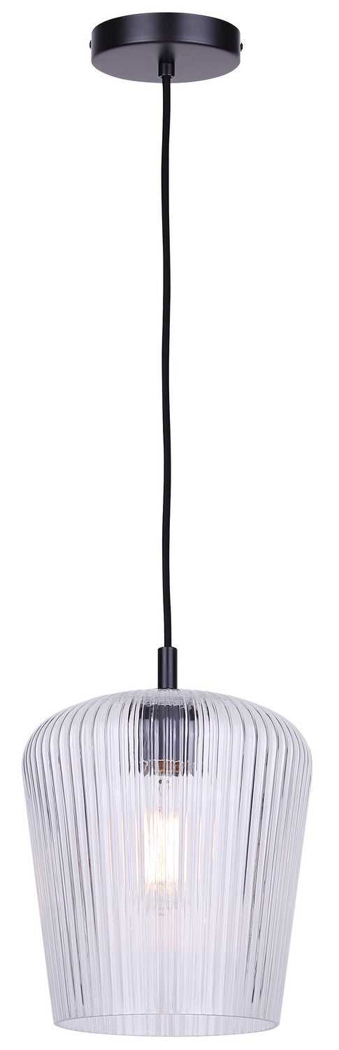 Leandro One Light Pendant in Matte Black Canarm Canada