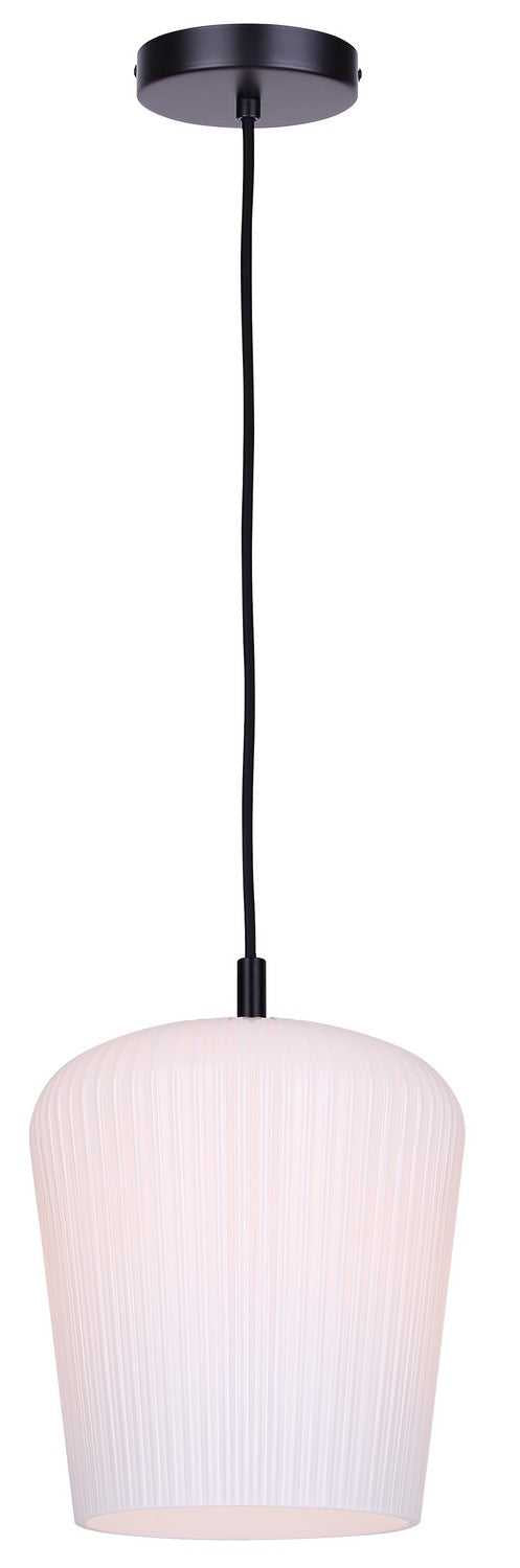 Leandro One Light Pendant in Matte Black Canarm Canada